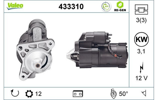 Starter REMANUFACTURED PREMIUM 433310 Valeo, Image 2