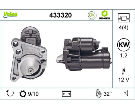 Starter REMANUFACTURED PREMIUM 433320 Valeo, Image 5