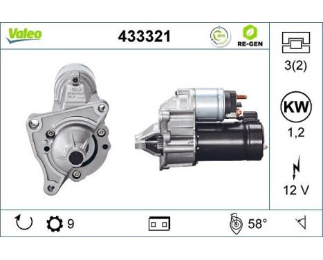 Starter REMANUFACTURED PREMIUM 433321 Valeo, Image 5