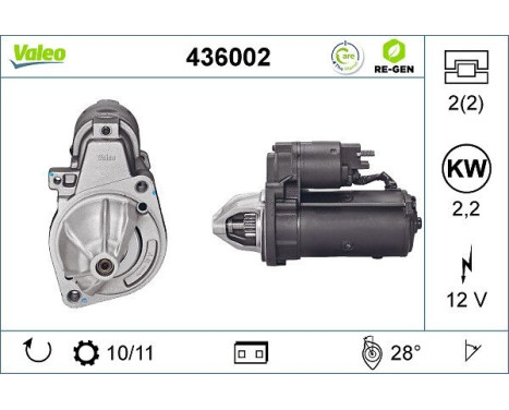 Starter REMANUFACTURED PREMIUM 436002 Valeo, Image 5