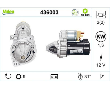 Starter REMANUFACTURED PREMIUM 436003 Valeo, Image 5