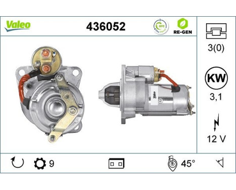 Starter REMANUFACTURED PREMIUM 436052 Valeo, Image 3