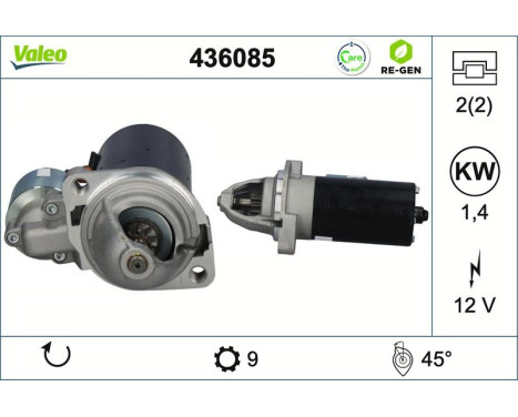 Starter REMANUFACTURED PREMIUM 436085 Valeo, Image 2