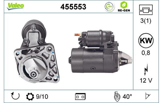 Starter REMANUFACTURED PREMIUM 455553 Valeo, Image 2