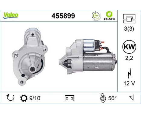 Starter REMANUFACTURED PREMIUM 455899 Valeo, Image 2