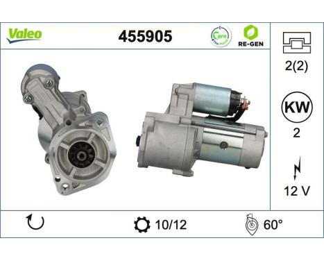 Starter REMANUFACTURED PREMIUM 455905 Valeo, Image 2