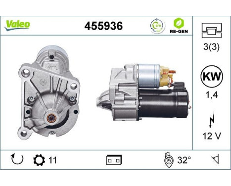 Starter REMANUFACTURED PREMIUM 455936 Valeo, Image 5