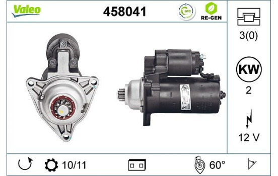 Starter REMANUFACTURED PREMIUM 458041 Valeo, Image 2