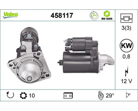 Starter REMANUFACTURED PREMIUM 458117 Valeo, Image 5