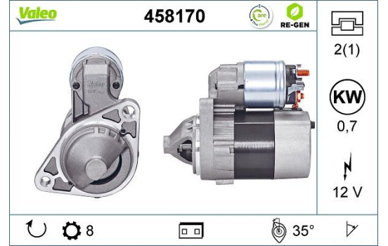Starter REMANUFACTURED PREMIUM 458170 Valeo, Image 2