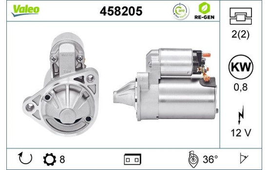 Starter REMANUFACTURED PREMIUM 458205 Valeo, Image 2