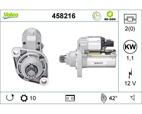 Starter REMANUFACTURED PREMIUM 458216 Valeo, Image 5