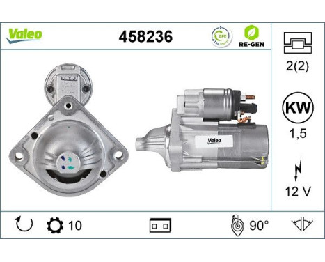 Starter REMANUFACTURED PREMIUM 458236 Valeo, Image 2