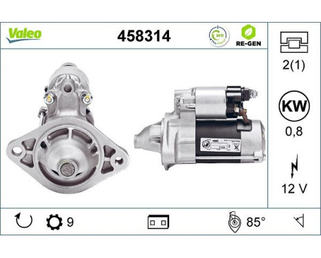 Starter REMANUFACTURED PREMIUM 458314 Valeo, Image 5