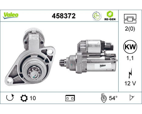 Starter REMANUFACTURED PREMIUM 458372 Valeo, Image 2