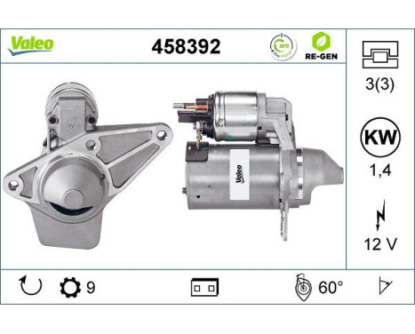 Starter REMANUFACTURED PREMIUM 458392 Valeo, Image 5