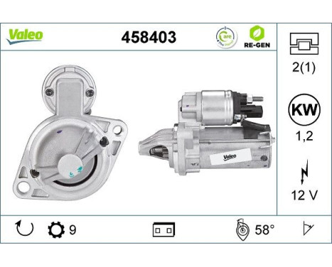 Starter REMANUFACTURED PREMIUM 458403 Valeo, Image 5