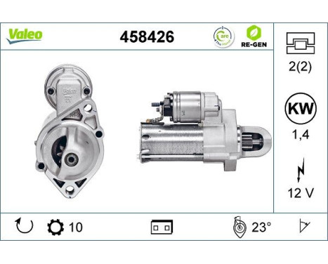 Starter REMANUFACTURED PREMIUM 458426 Valeo, Image 5