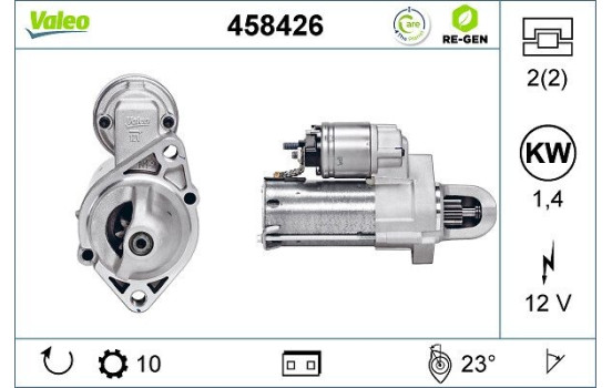 Starter REMANUFACTURED PREMIUM 458426 Valeo, Image 2