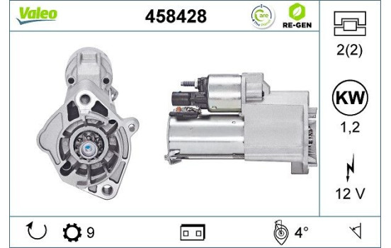 Starter REMANUFACTURED PREMIUM 458428 Valeo, Image 2