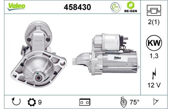 Starter REMANUFACTURED PREMIUM 458430 Valeo, Image 2