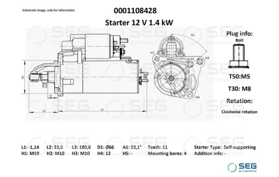 Starter Renault 1.4 kW