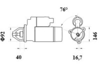 Starter Scania 6.7 kW