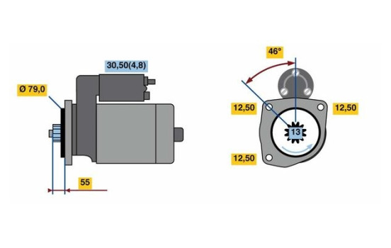 Starter SF74-L12V(R) Bosch