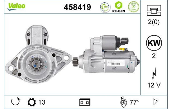 Starter STOP&START REMANUFACTURED 458419 Valeo, Image 2