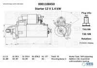 Starter Suzuki 1.4 kw