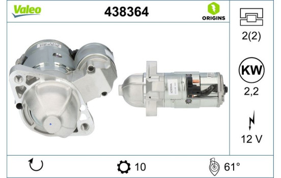 Starter VALEO ORIGINS NEW 438364, Image 4