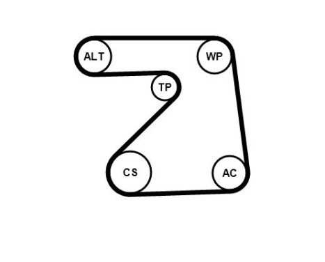 Poly V-belt set 5PK1334K1 Contitech, Image 2