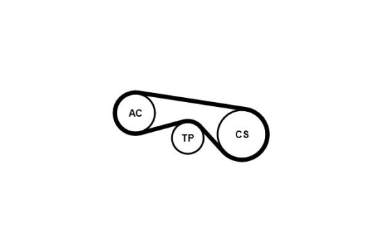Poly V-belt set 5PK906K2 Contitech, Image 3