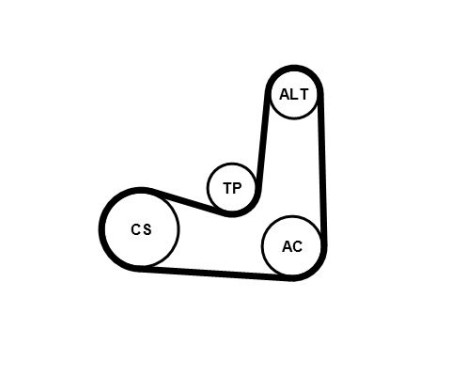 Poly V-belt set 6PK1070K5 Contitech, Image 3