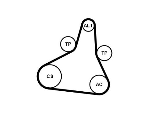 Poly V-belt set 6PK1073EXTRAK1 Contitech, Image 2