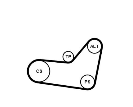 Poly V-belt set 6PK1080K4 Contitech, Image 3