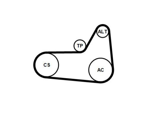 Poly V-belt set 6PK1180K4 Contitech, Image 3