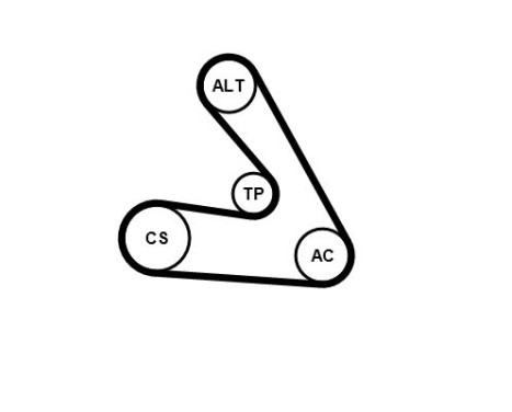Poly V-belt set 6PK1270K1 Contitech, Image 3