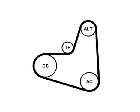 Poly V-belt set 6PK948K1 Contitech, Image 3