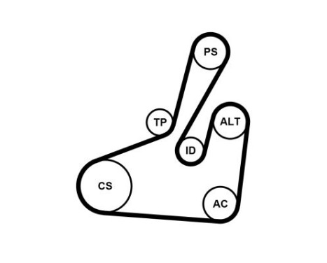 V-Ribbed Belt Set 6PK1710K2 Contitech, Image 2