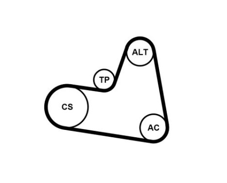 V-ribbed belt set CITR./FORD/VOLVO 6PK962K1 Contitech, Image 2