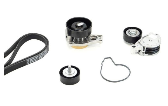 Water pump + Multi V-belt set 6PK1715WP2 Contitech