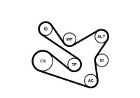 Water pump + Multi V-belt set 7PK1570WP1 Contitech