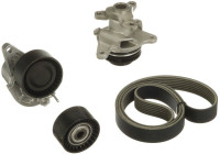 Water pump + Multi V-belt set KP37PK1685XS Gates