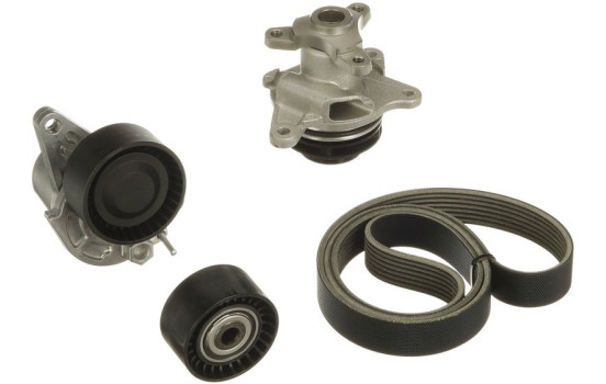 Water pump + Multi V-belt set KP37PK1685XS Gates