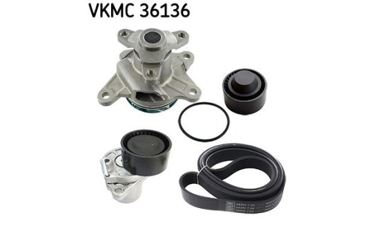 Water pump + Multi V-belt set