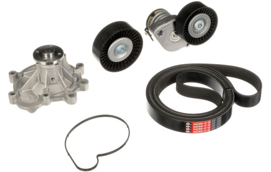 Water Pump + V-Ribbed Belt Kit Micro-V® Kit KP17PK2418 Gates