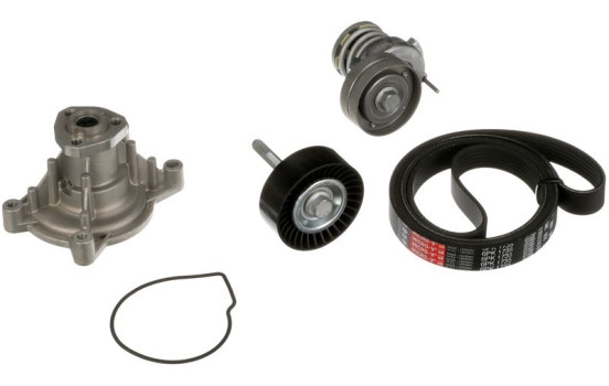 Water Pump + V-Ribbed Belt Kit Micro-V® Kit KP76PK1735 Gates