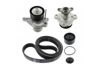 Water Pump + V-Ribbed Belt Kit