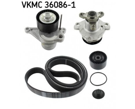 Water Pump + V-Ribbed Belt Kit, Image 2